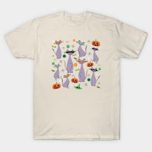 Trick Or Treat Masquerade Cats T-Shirt